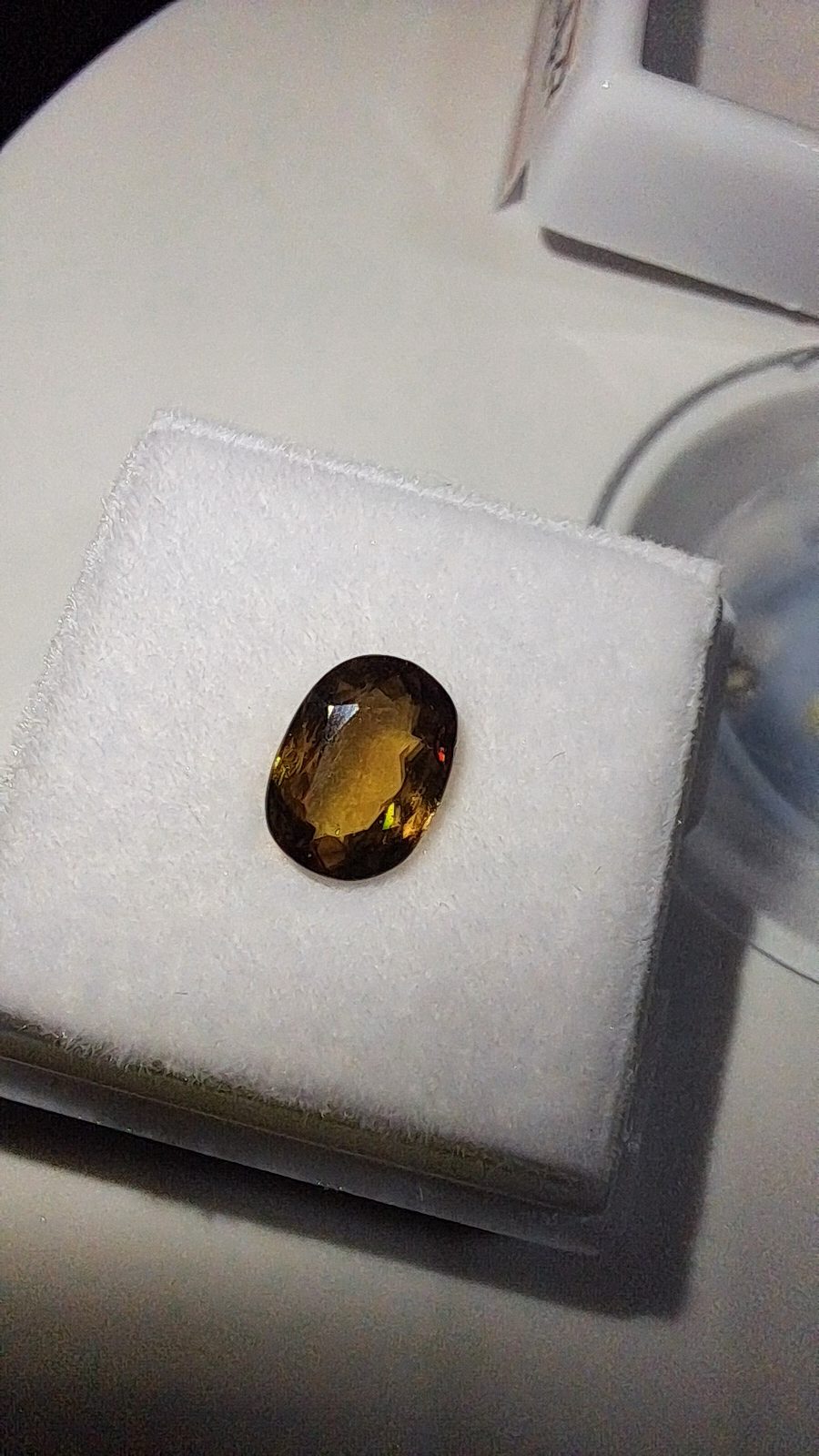Green Yellow Sphene(Titanite) Brilliant Facet Oval