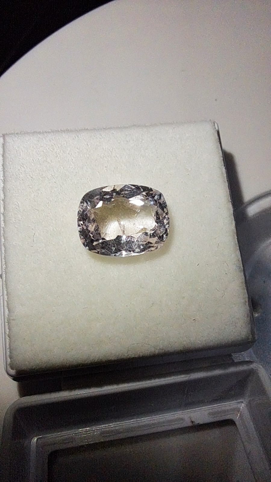Platinum Pink Morganite Brilliant Facet Cushion