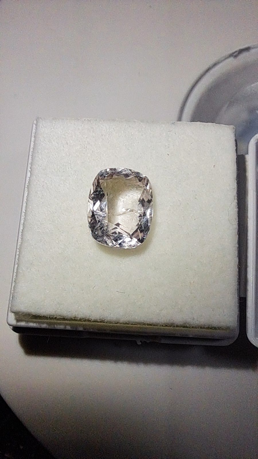 Platinum Pink Morganite Brilliant Facet Cushion
