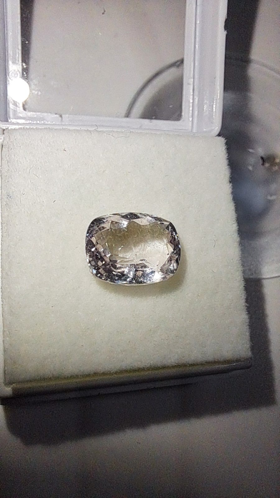 Platinum Pink Morganite Brilliant Facet Cushion