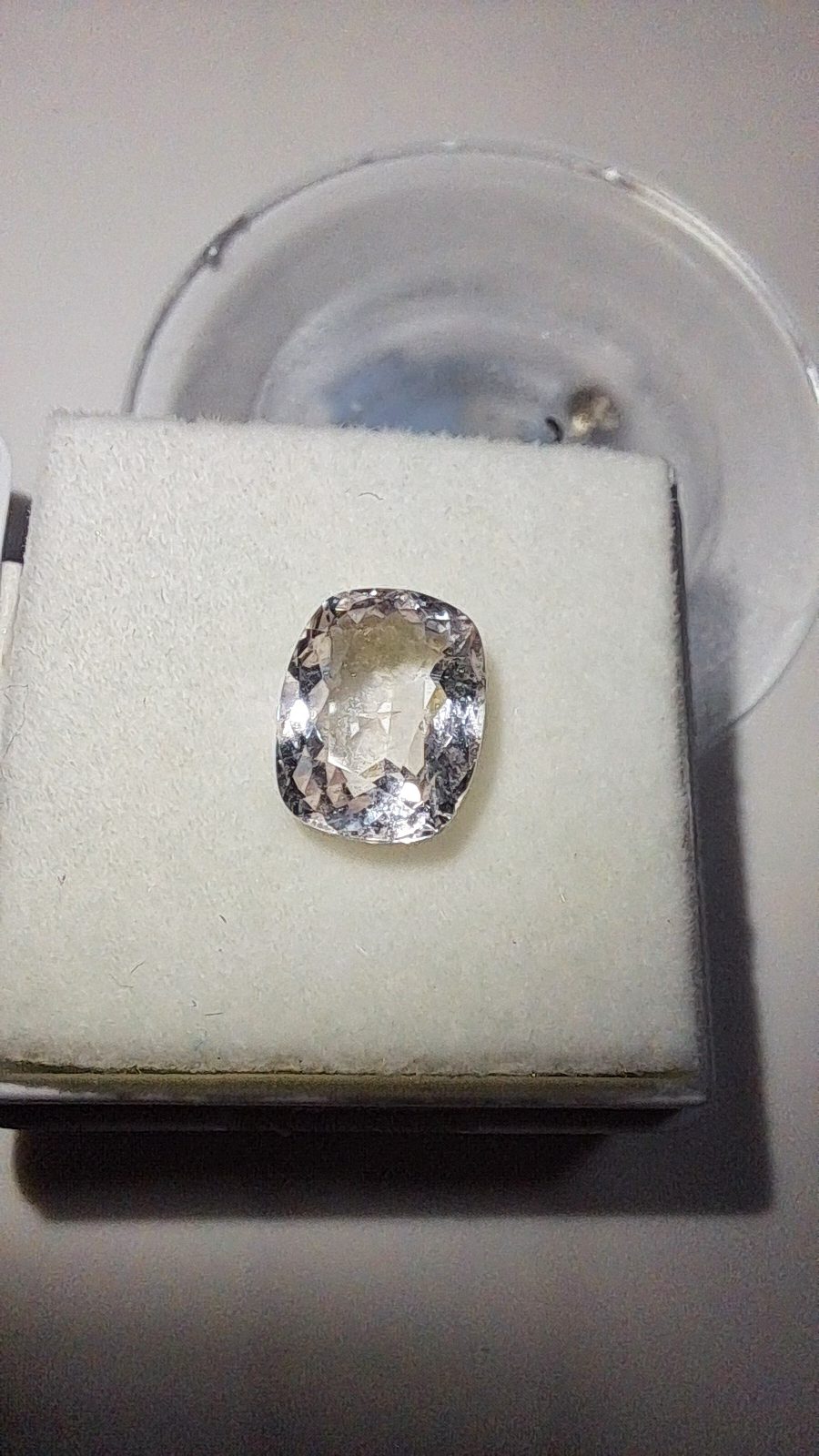 Platinum Pink Morganite Brilliant Facet Cushion