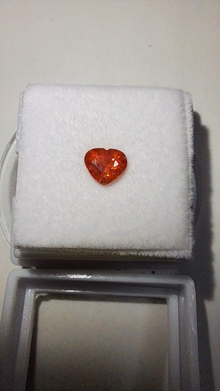Orange Spessartite Garnet Brilliant Facet Heart
