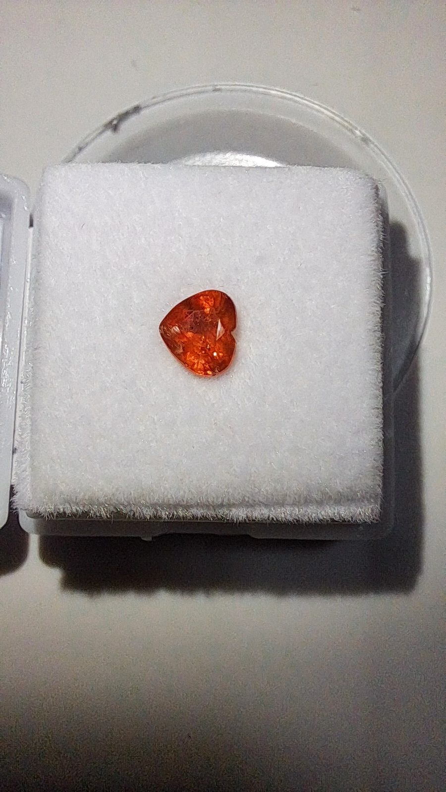 Orange Spessartite Garnet Brilliant Facet Heart