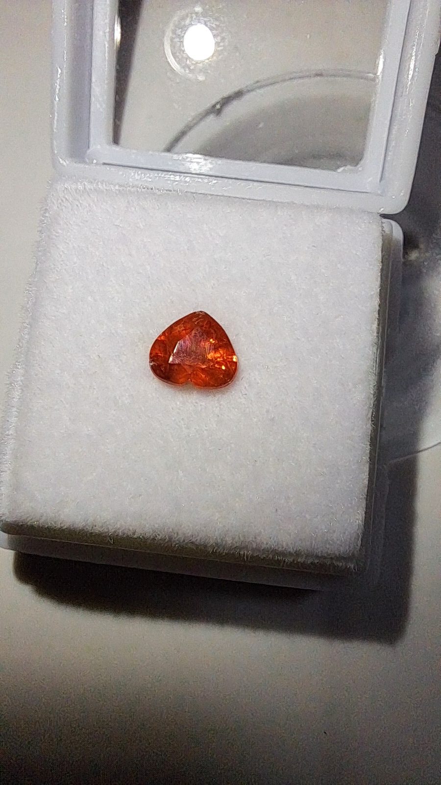 Orange Spessartite Garnet Brilliant Facet Heart