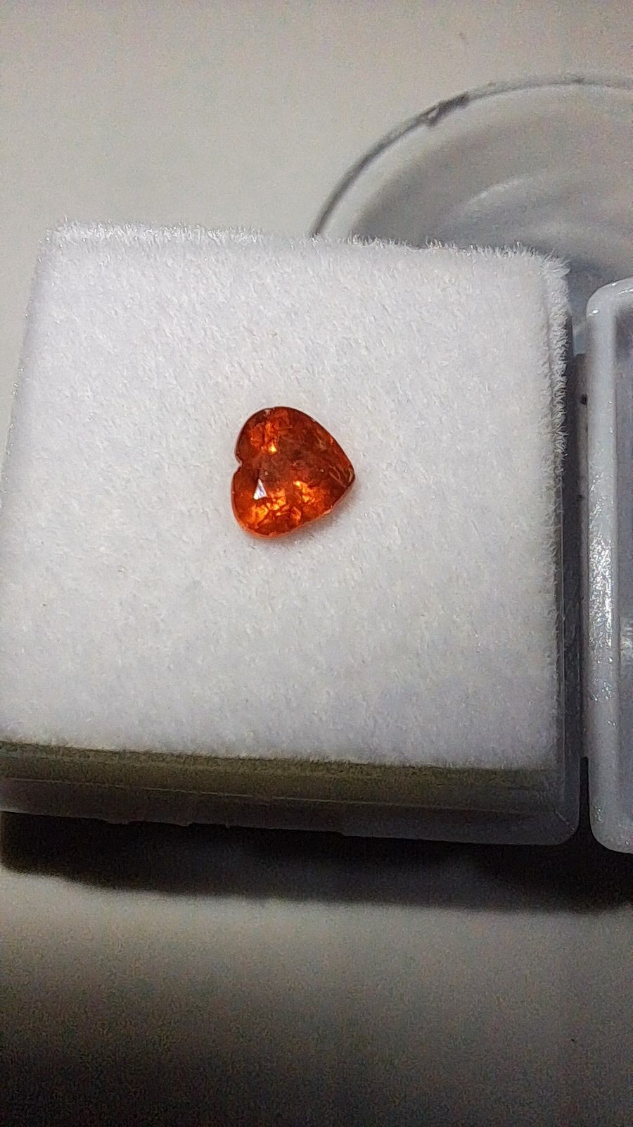 Orange Spessartite Garnet Brilliant Facet Heart