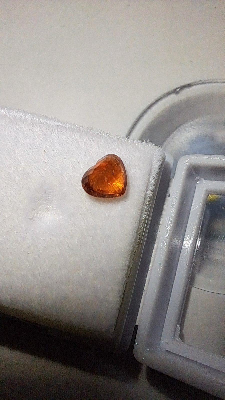 Orange Spessartite Garnet Brilliant Facet Heart