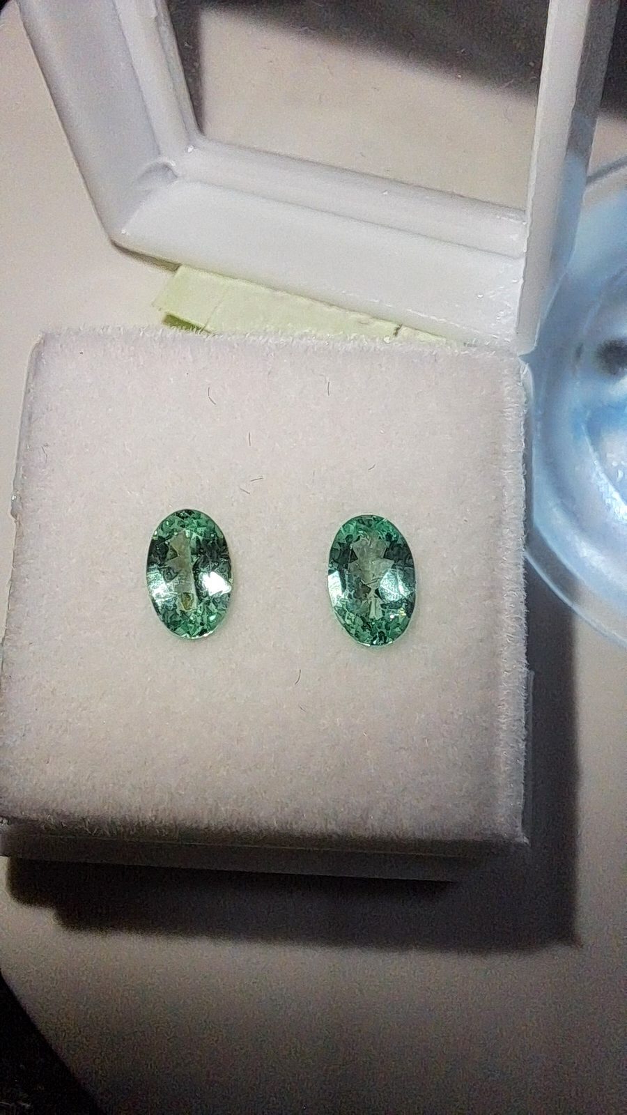 Green/Blue Apatite Brilliant Facet Oval Matching Pair