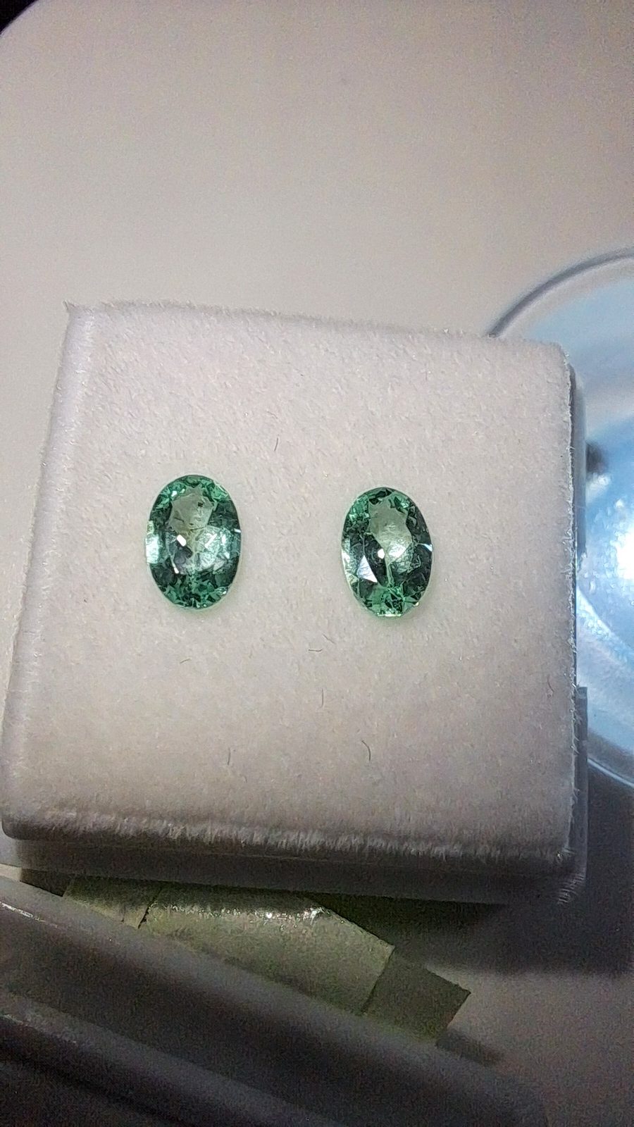 Green/Blue Apatite Brilliant Facet Oval Matching Pair