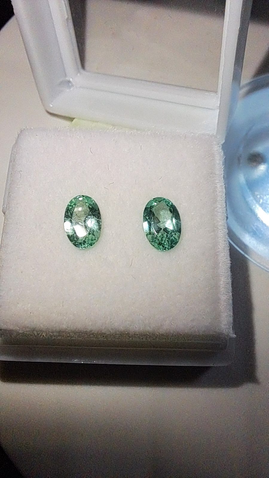 Green/Blue Apatite Brilliant Facet Oval Matching Pair