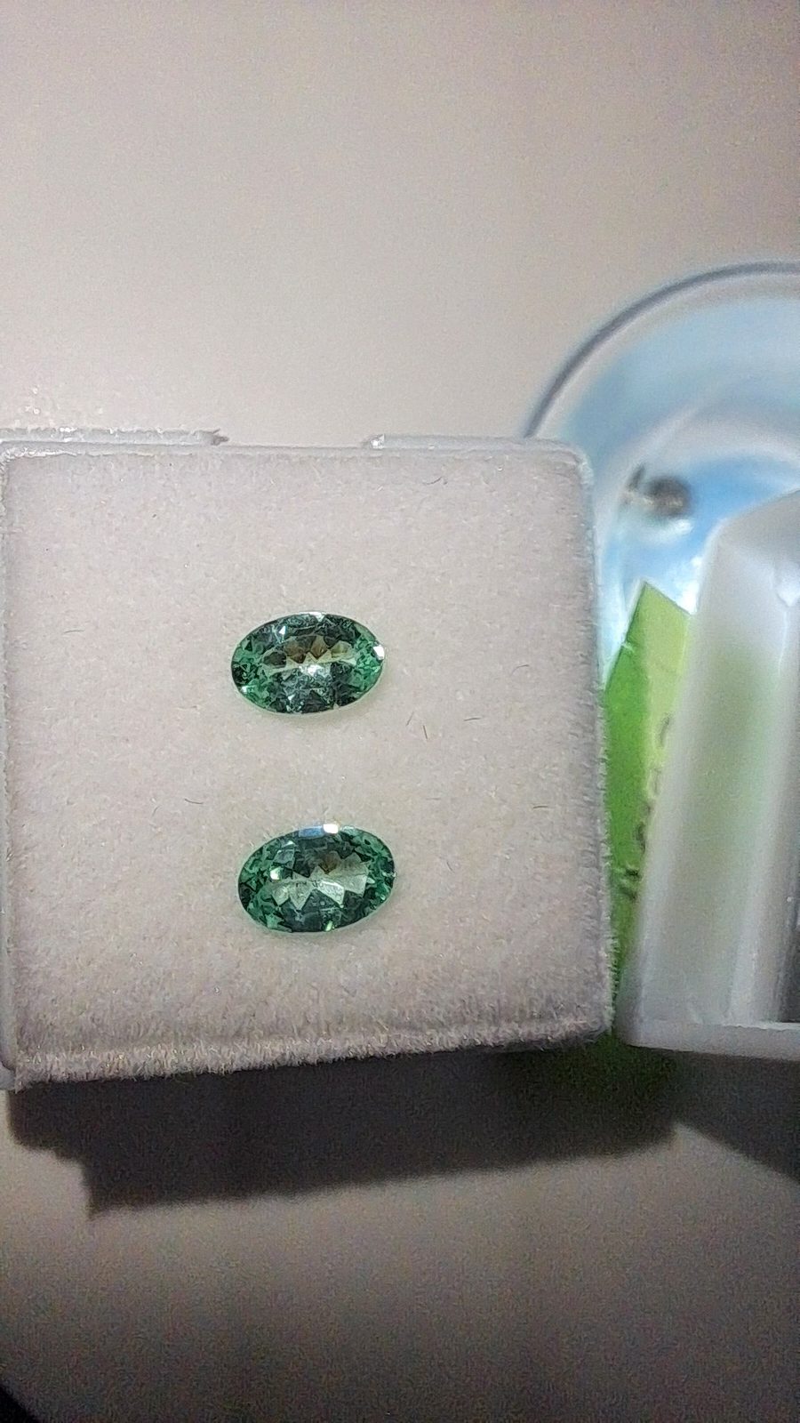 Green/Blue Apatite Brilliant Facet Oval Matching Pair