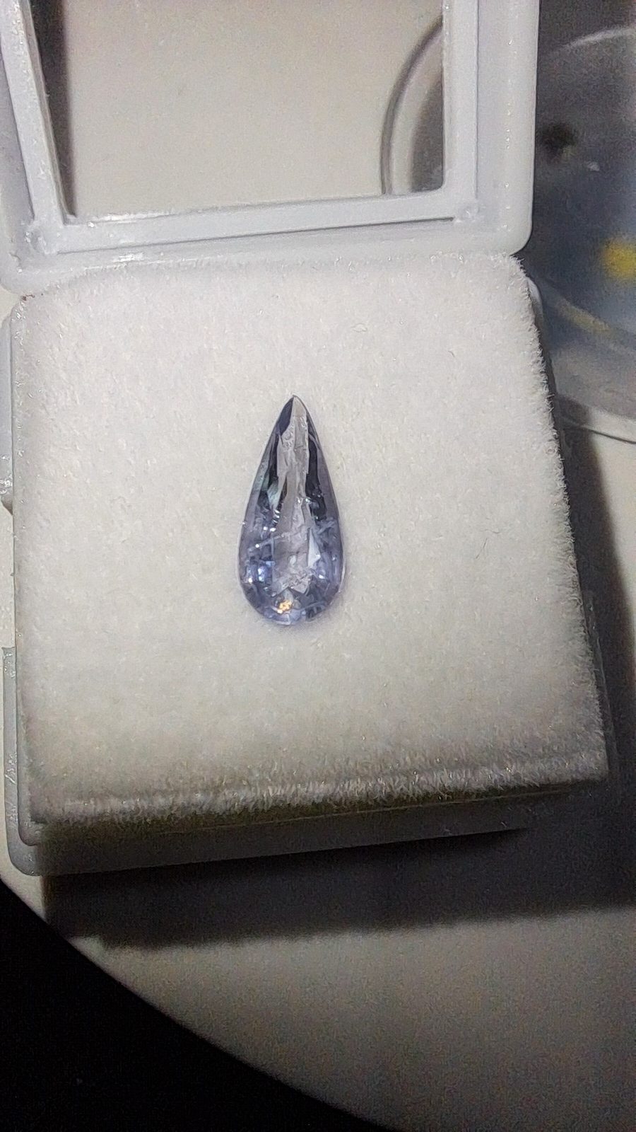 Blue Violet Iolite Brilliant Facet Pear Cut