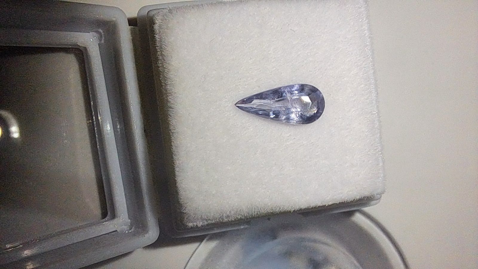 Blue Violet Iolite Brilliant Facet Pear Cut