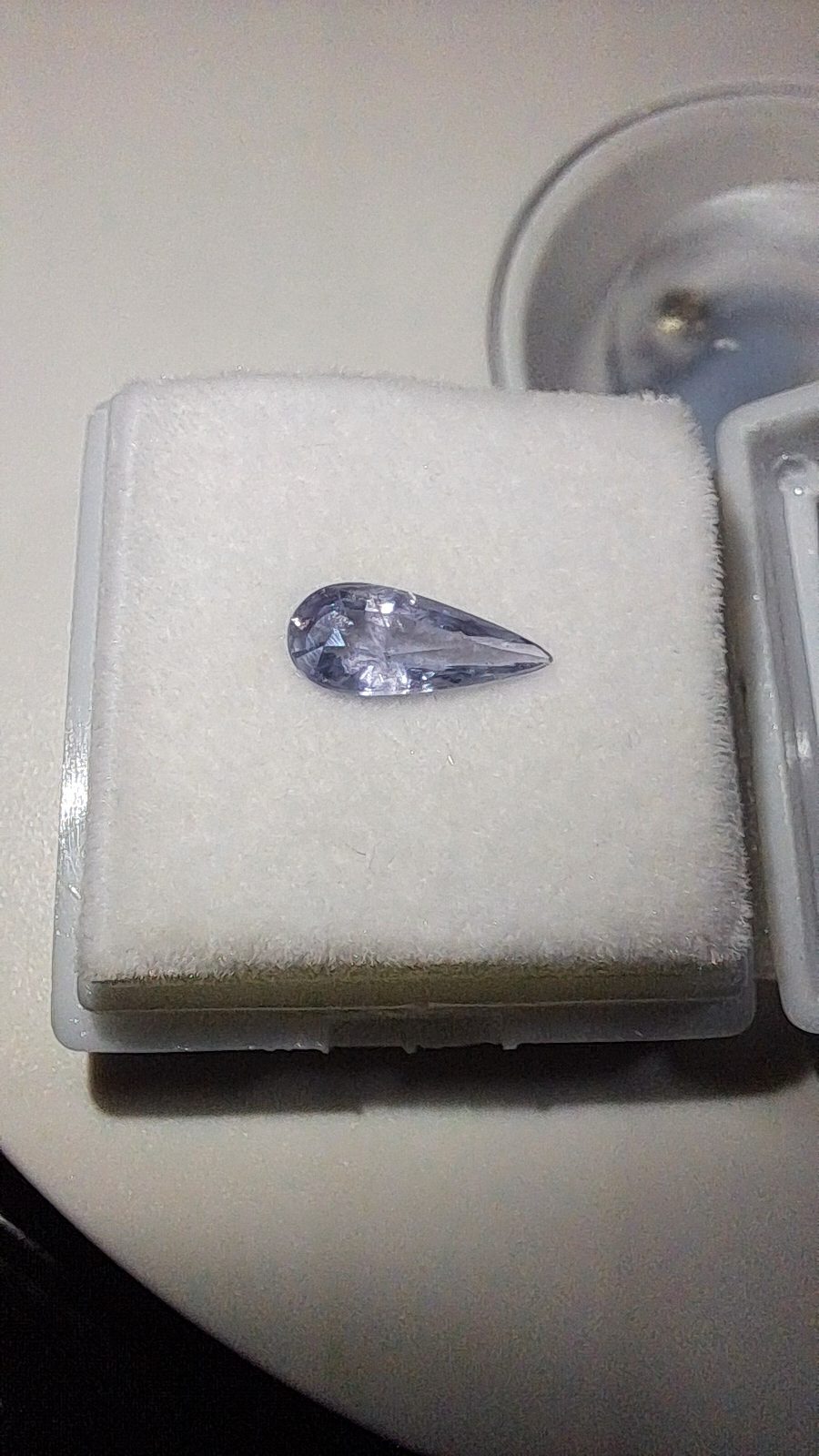 Blue Violet Iolite Brilliant Facet Pear Cut