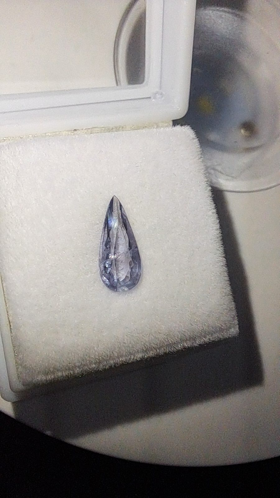 Blue Violet Iolite Brilliant Facet Pear Cut