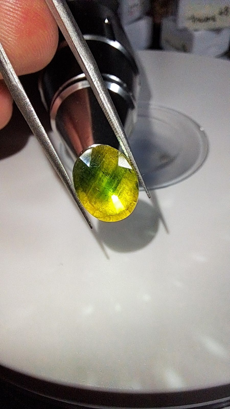 Green Yellow Sapphire Brilliant Facet Oval