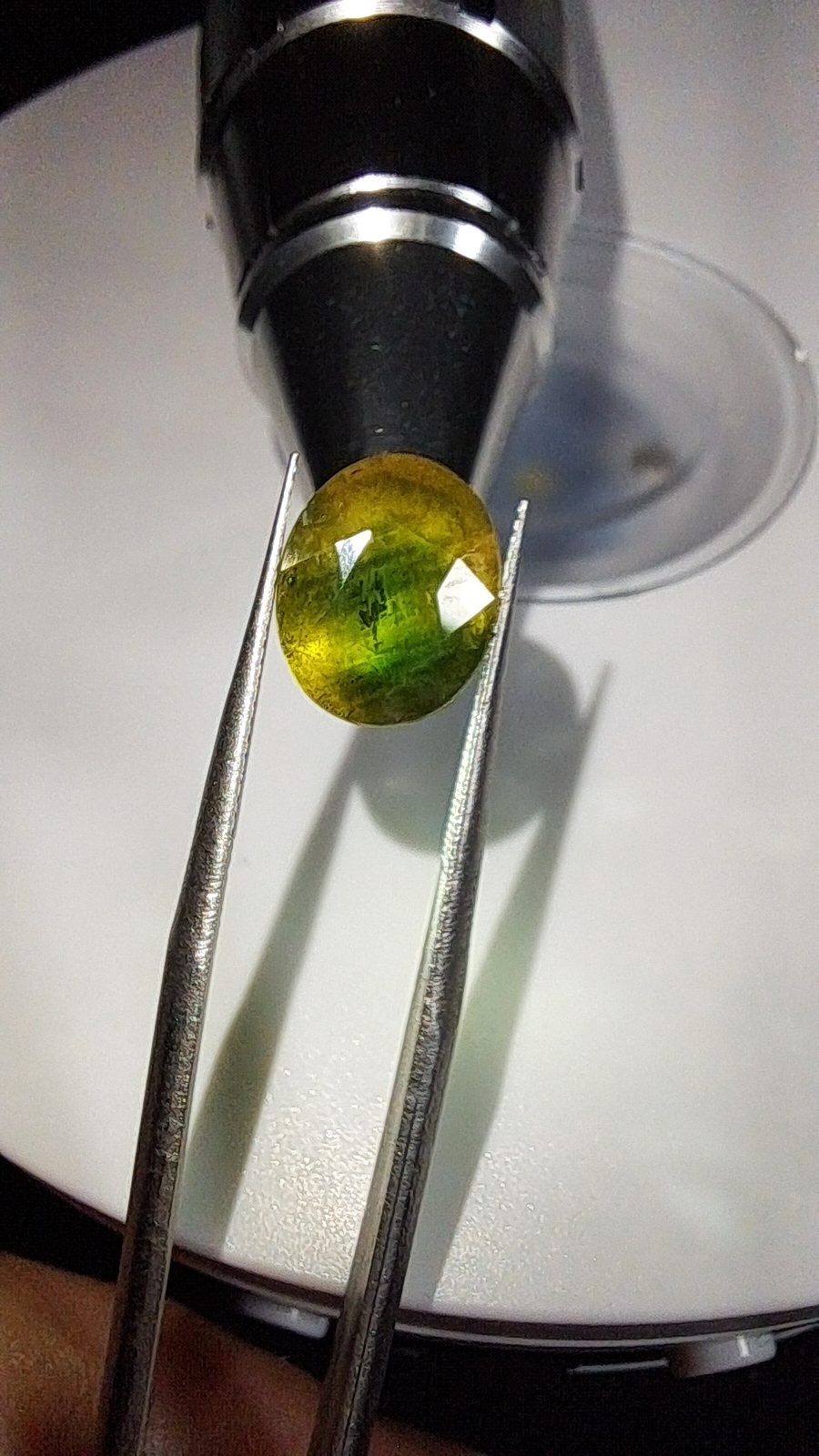 Green Yellow Sapphire Brilliant Facet Oval