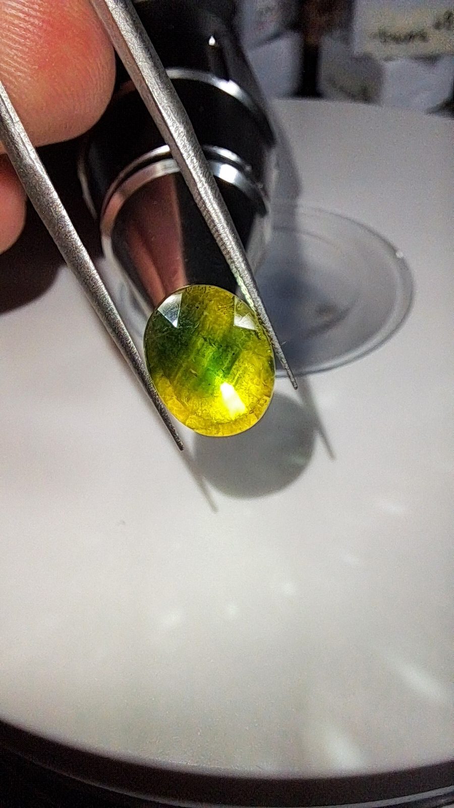 Green Yellow Sapphire Brilliant Facet Oval