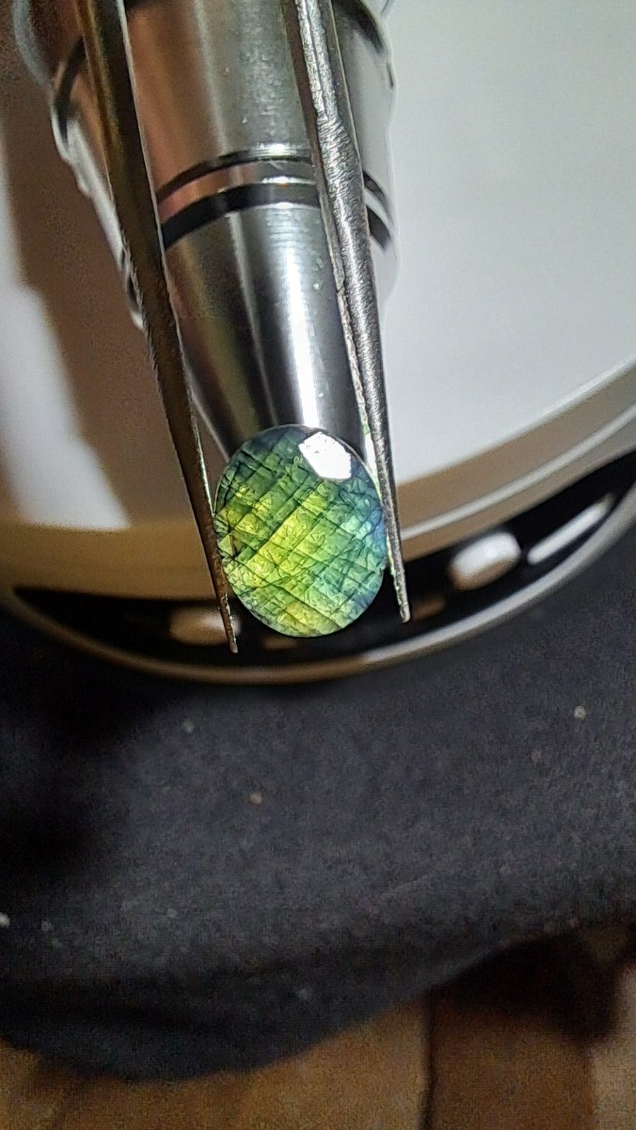 Blue Green Sapphire Deep Color Facet Oval