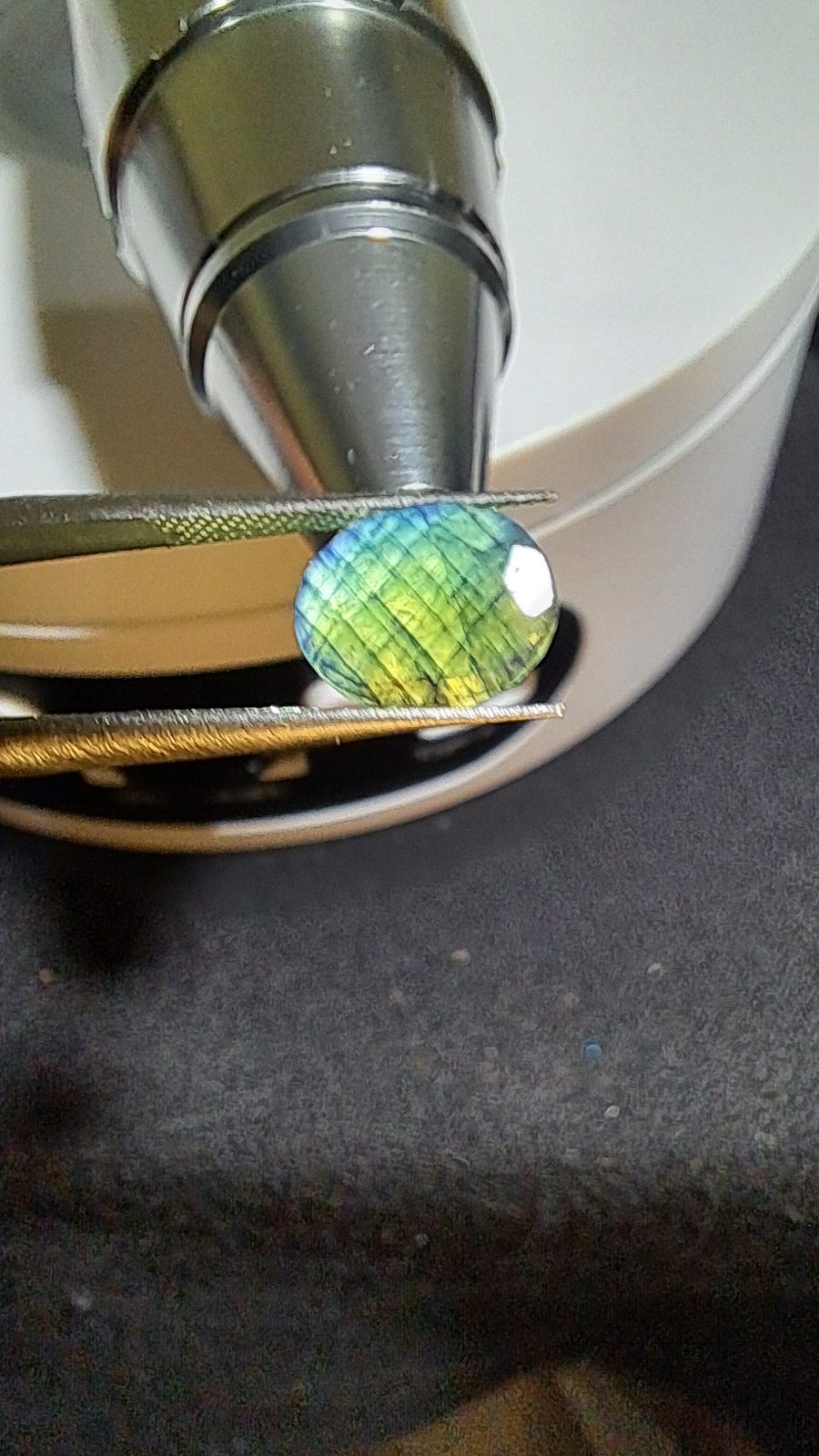 Blue Green Sapphire Deep Color Facet Oval