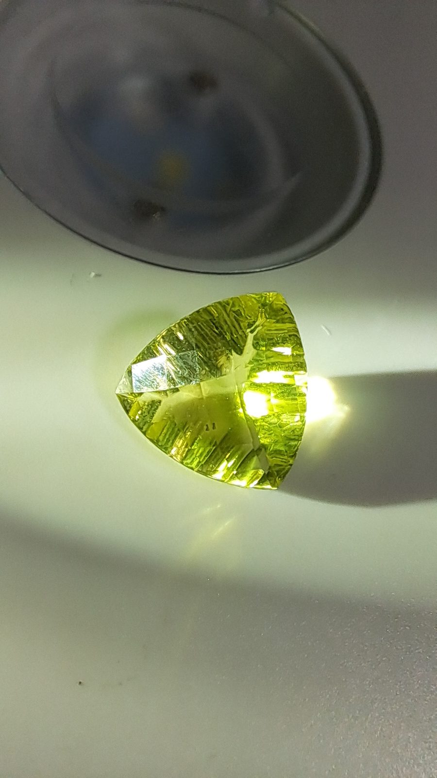Lemon Quartz Brilliant Facet Trillion Cut