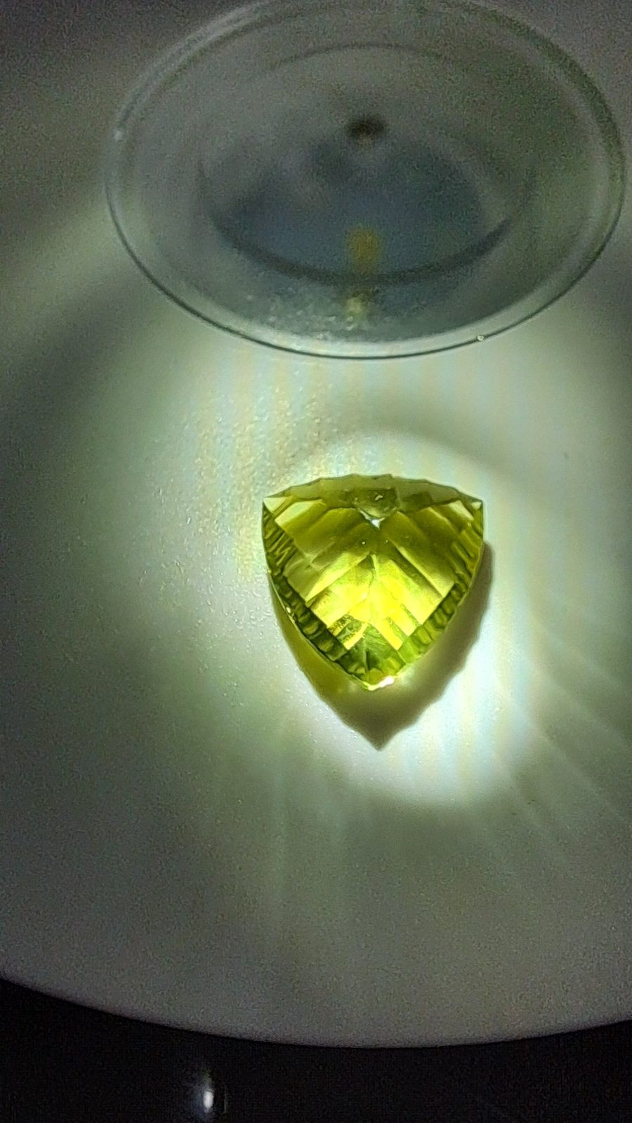 Lemon Quartz Brilliant Facet Trillion Cut