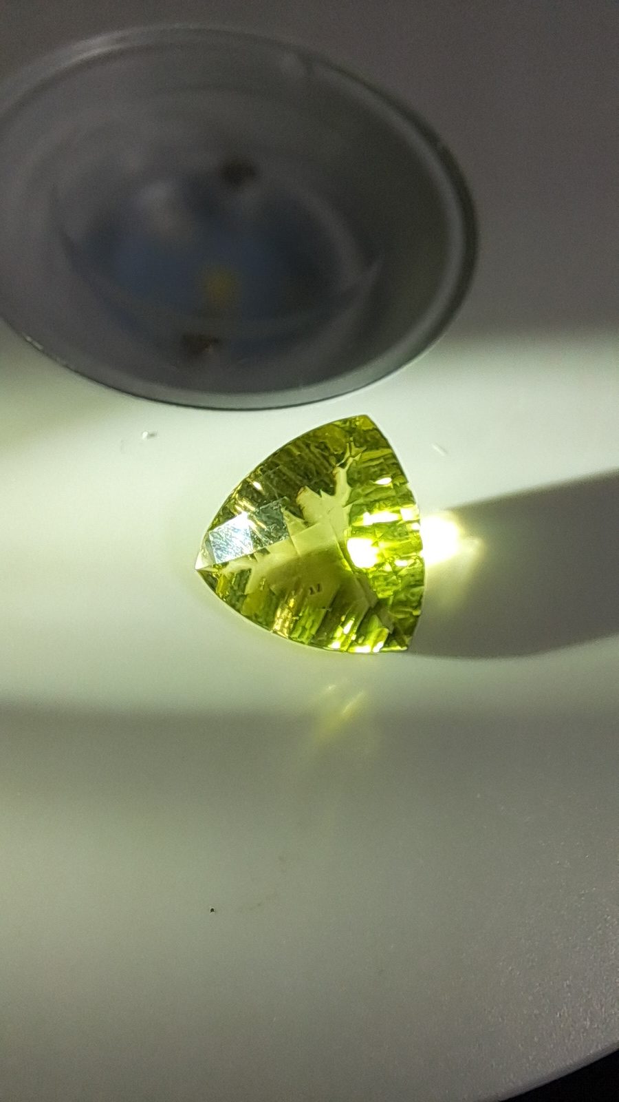 Lemon Quartz Brilliant Facet Trillion Cut
