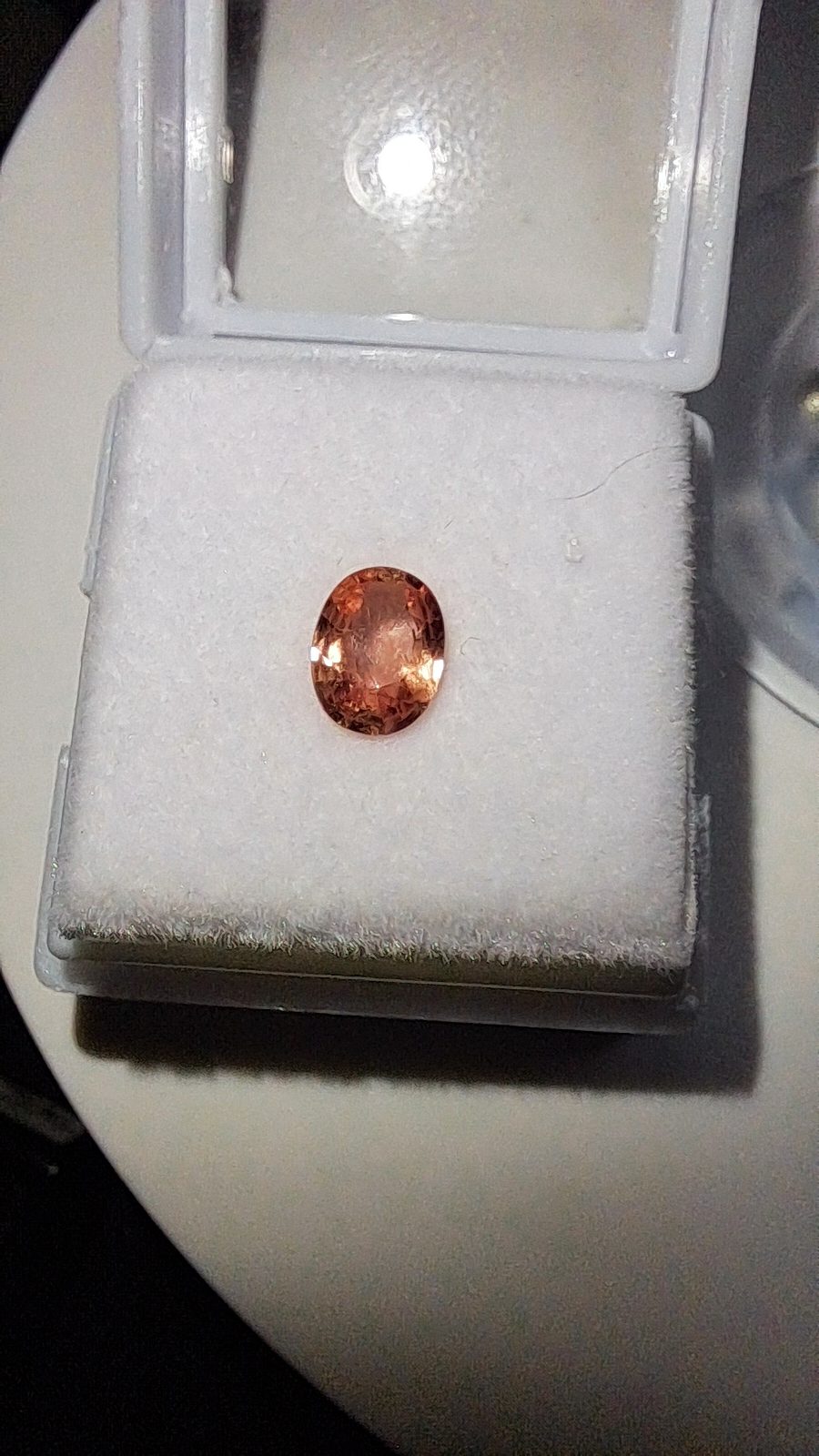 Pink Orange Sapphire Oval Cut