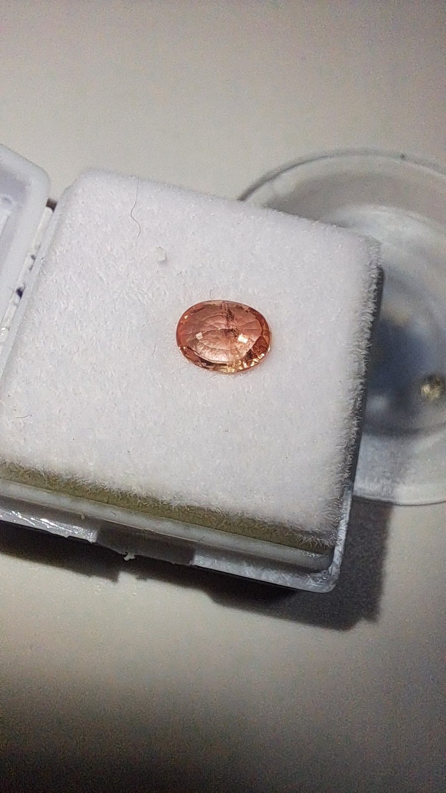 Pink Orange Sapphire Oval Cut