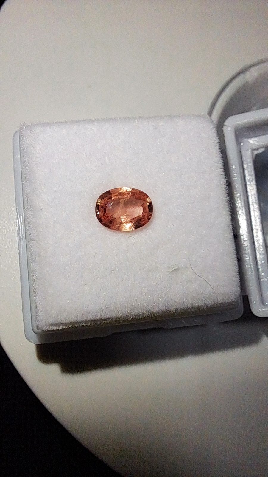 Pink Orange Sapphire Oval Cut