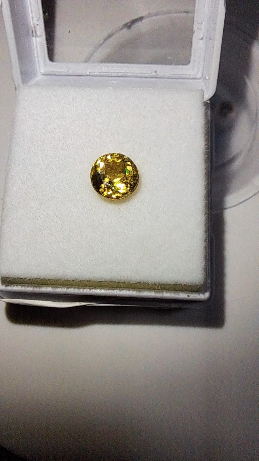 Green Yellow Sphene Brilliant Facet Round