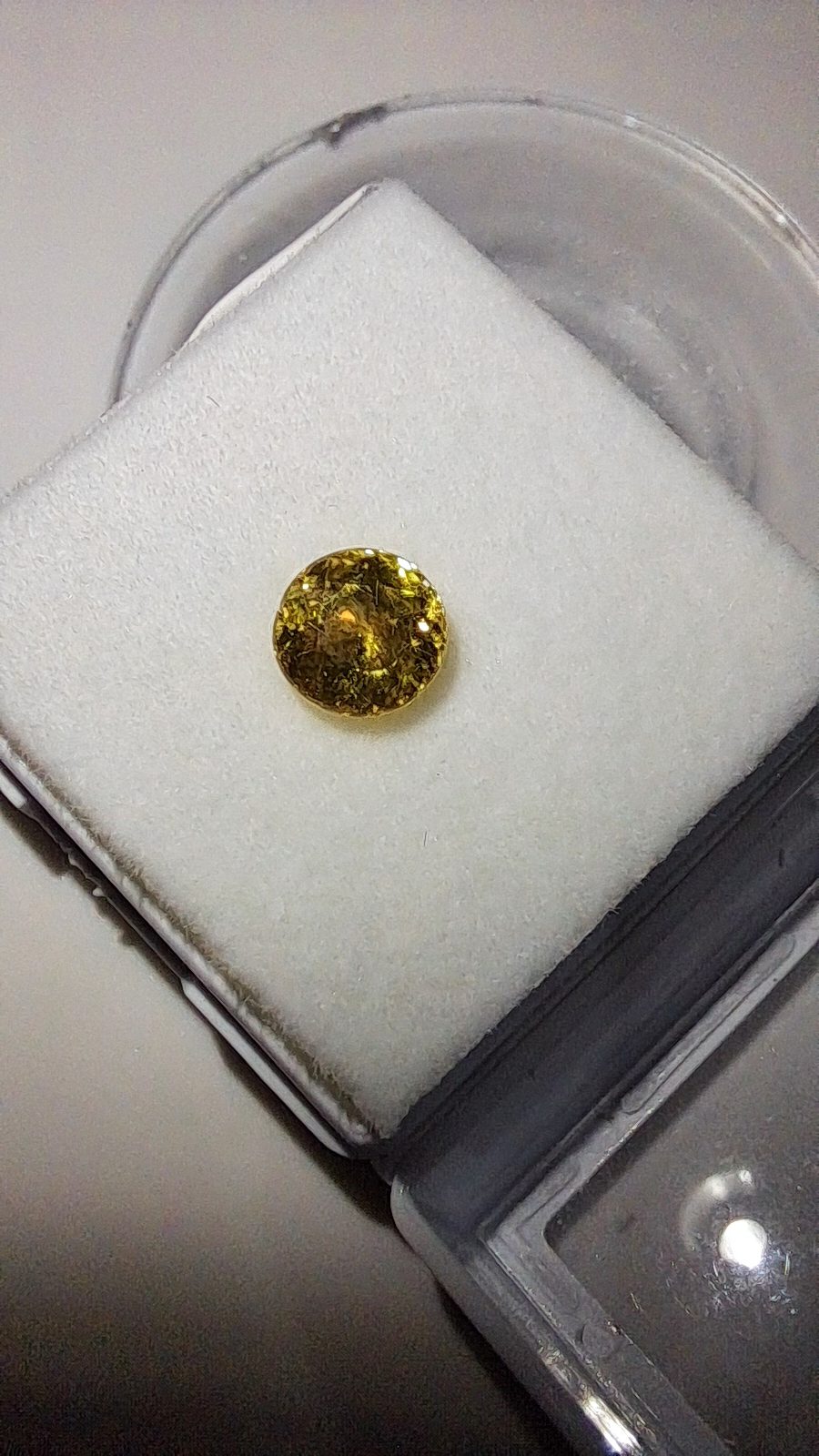 Green Yellow Sphene Brilliant Facet Round