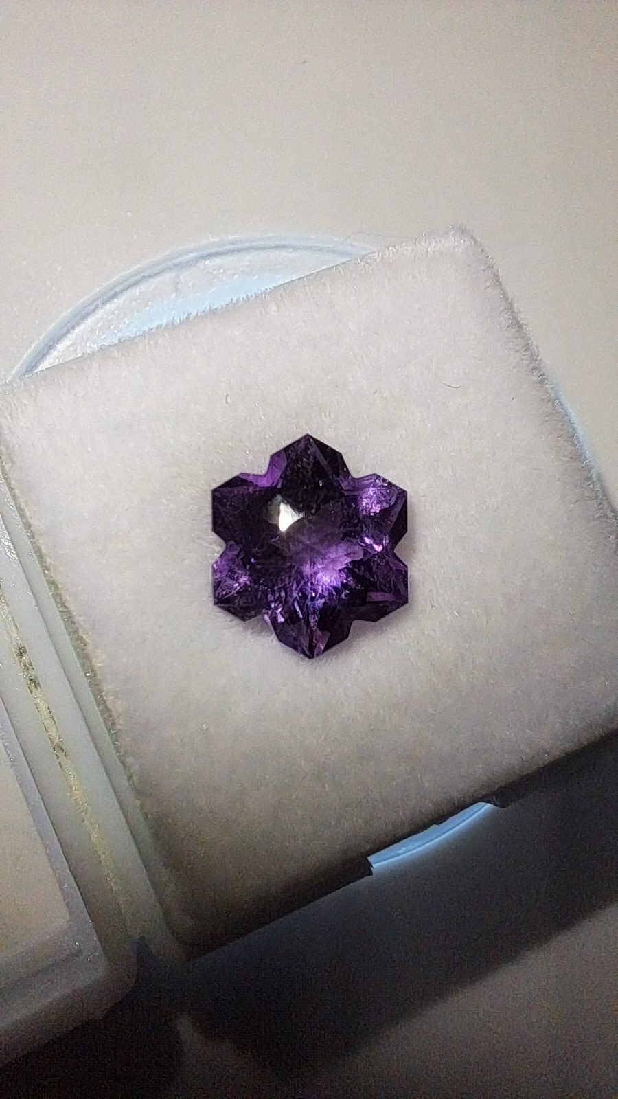 Royal Purple Amythyst Brilliant Facet Snowflake Cut