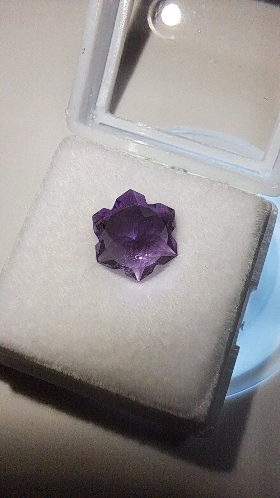 Royal Purple Amythyst Brilliant Facet Snowflake Cut