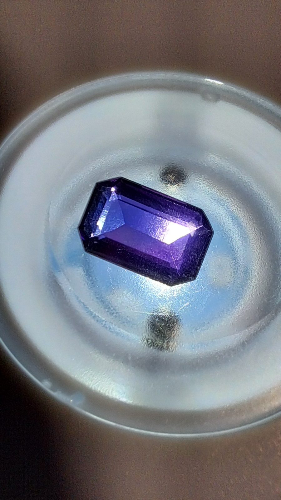 3ct Dark Uruguay Amethyst Emerald Cut
