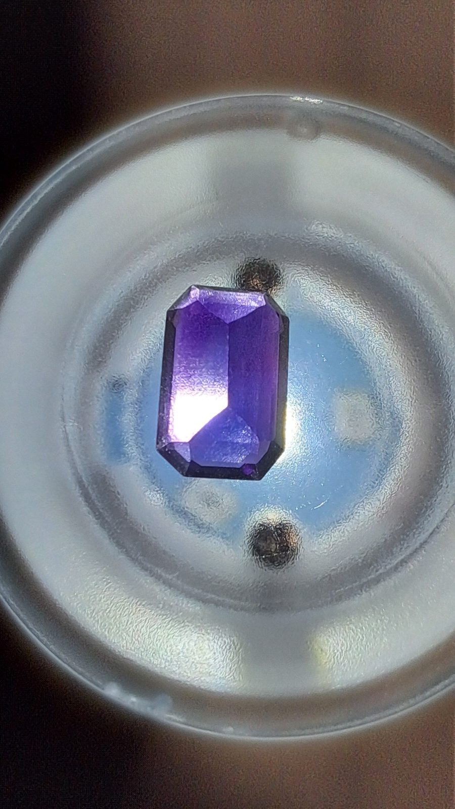 3ct Dark Uruguay Amethyst Emerald Cut