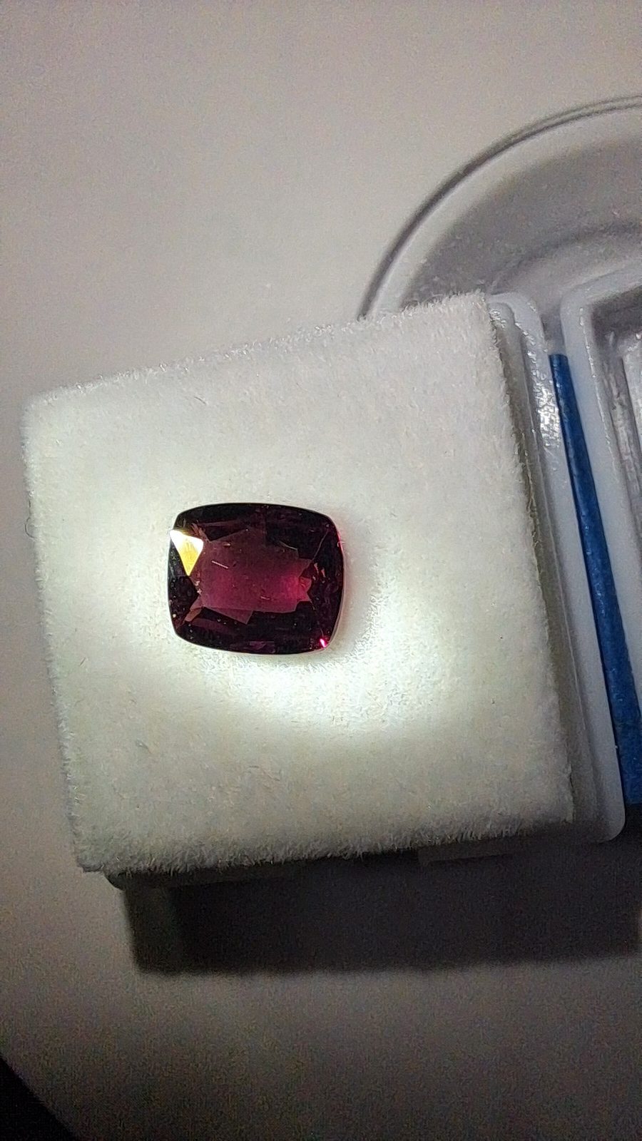 Purple pink Rhodolite Garnet Brilliant Facet Cushion Cut