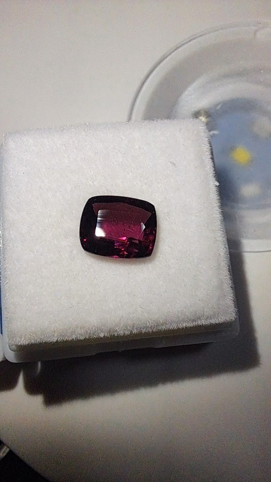 Purple pink Rhodolite Garnet Brilliant Facet Cushion Cut