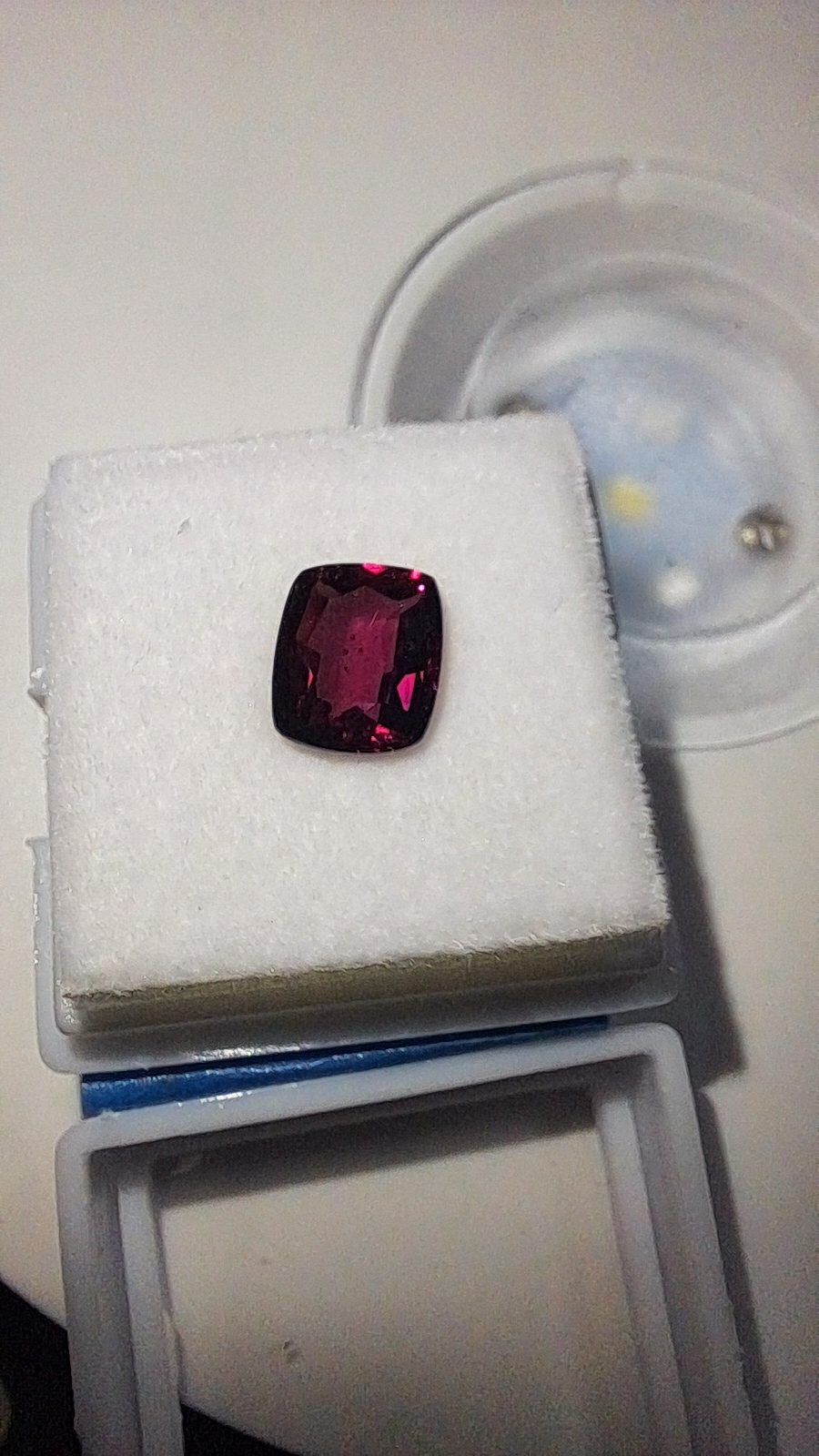 Purple pink Rhodolite Garnet Brilliant Facet Cushion Cut