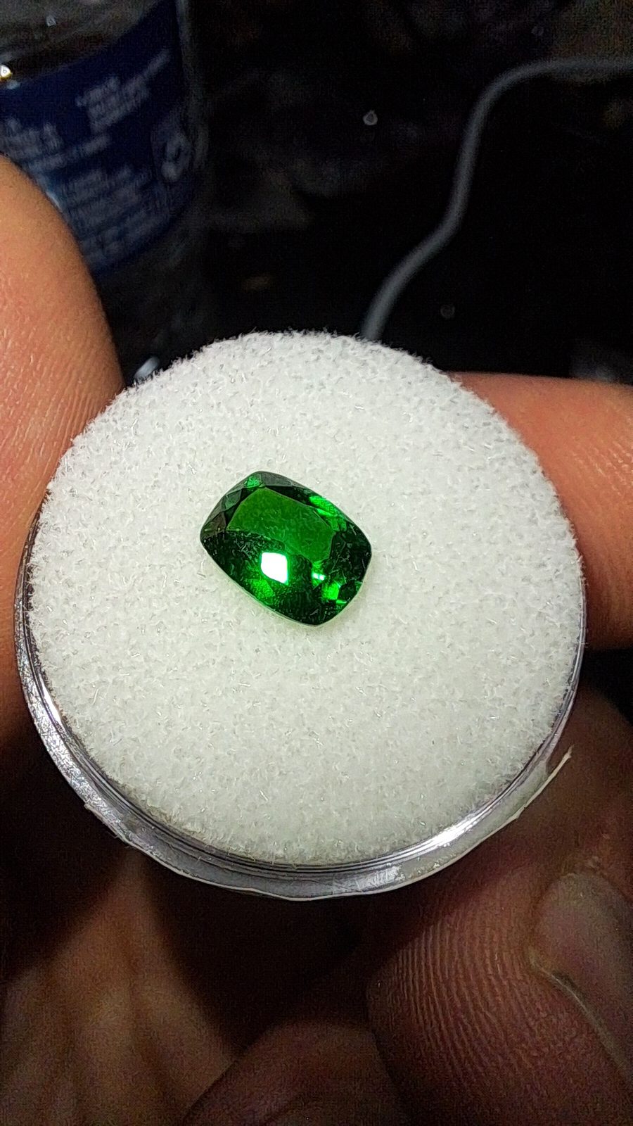 Russian Green Chrome Diopside  Brilliant Facet