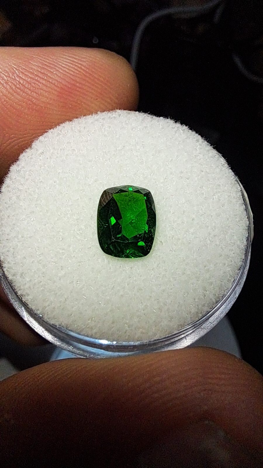 Russian Green Chrome Diopside  Brilliant Facet