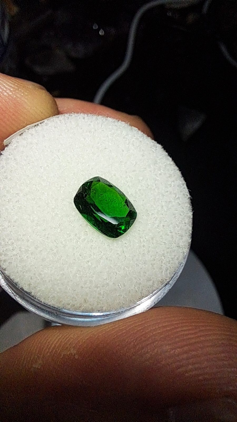 Russian Green Chrome Diopside  Brilliant Facet