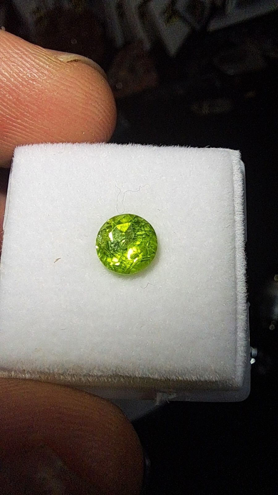 Peridot Brilliant Facet Round Cut