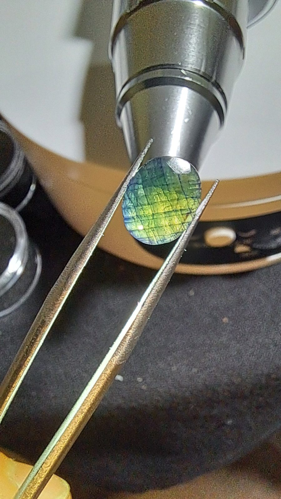 Blue green sapphire Deep Color Facet Oval