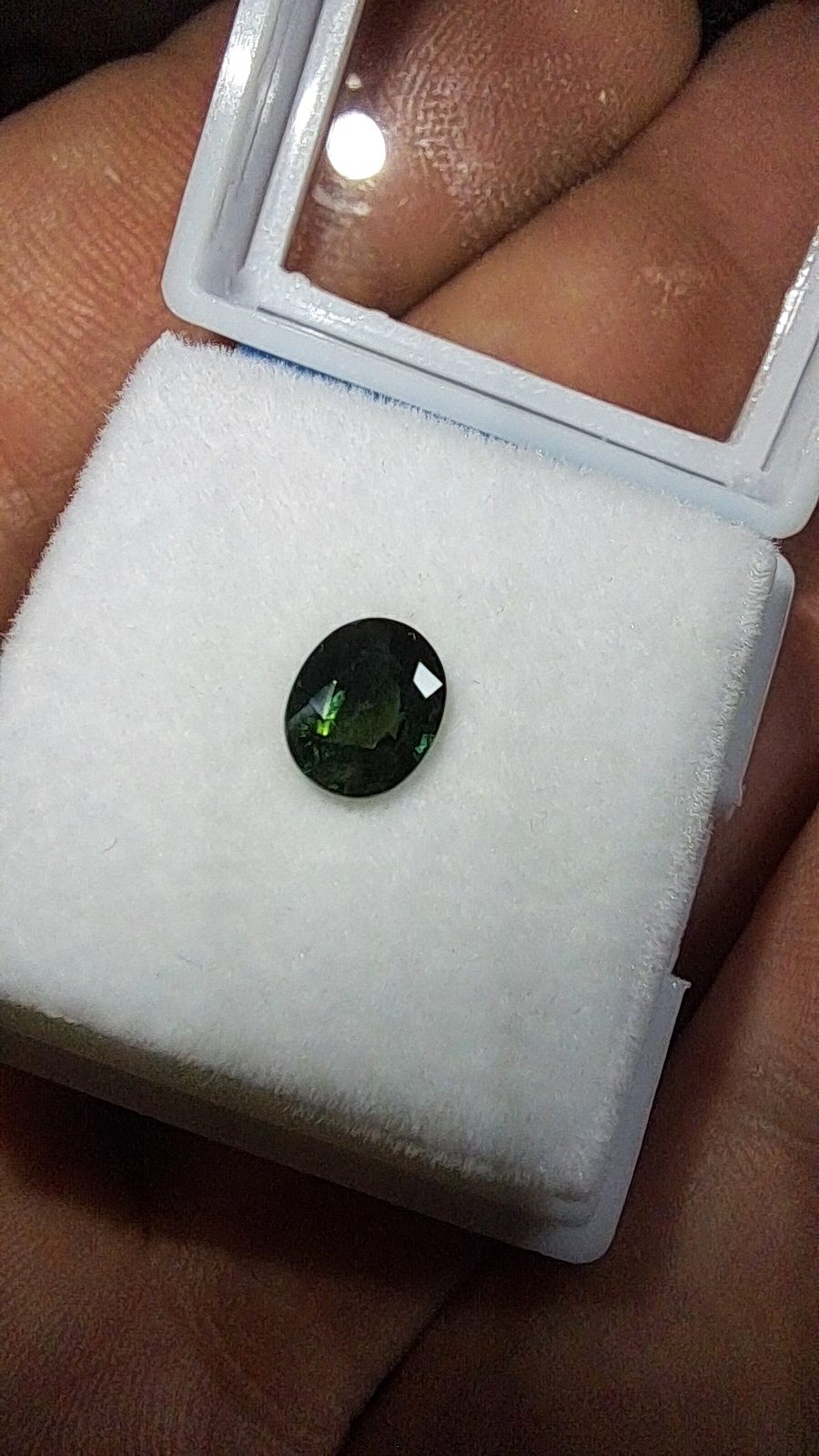 Blue/Green Sapphire Brilliant Facet Oval Cut