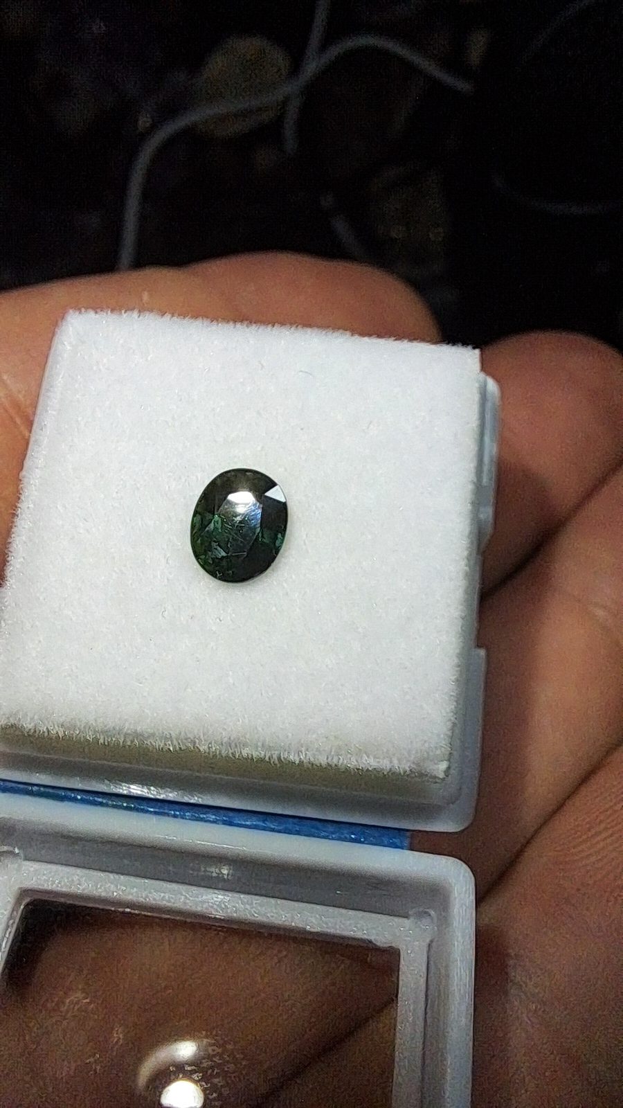 Blue/Green Sapphire Brilliant Facet Oval Cut