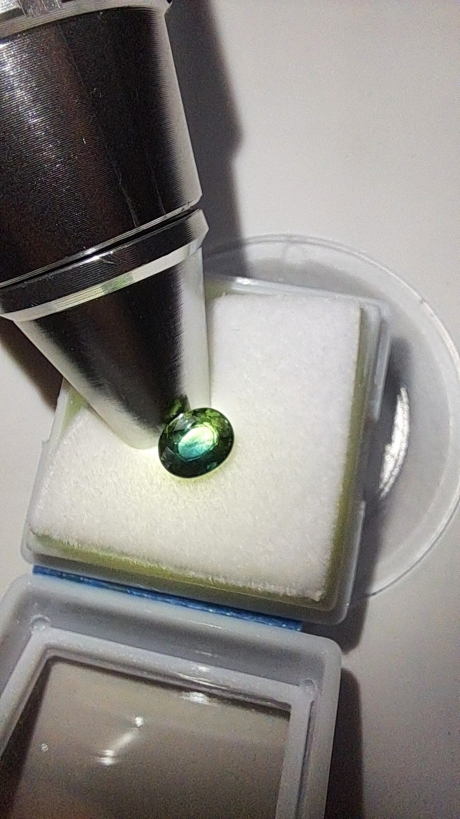 Blue/Green Sapphire Brilliant Facet Oval Cut