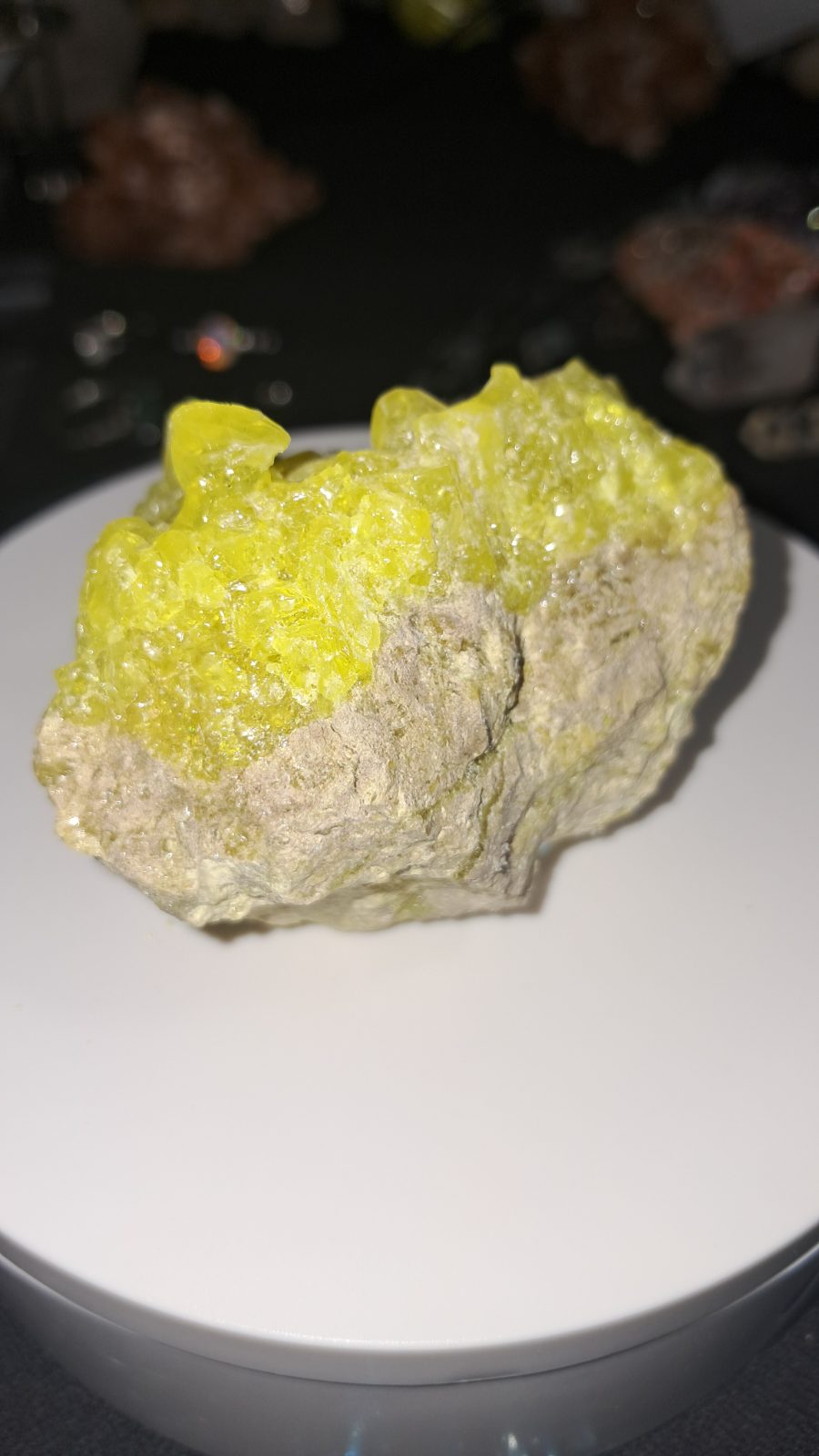 Native Sulfur Crystal Cluster Specimen