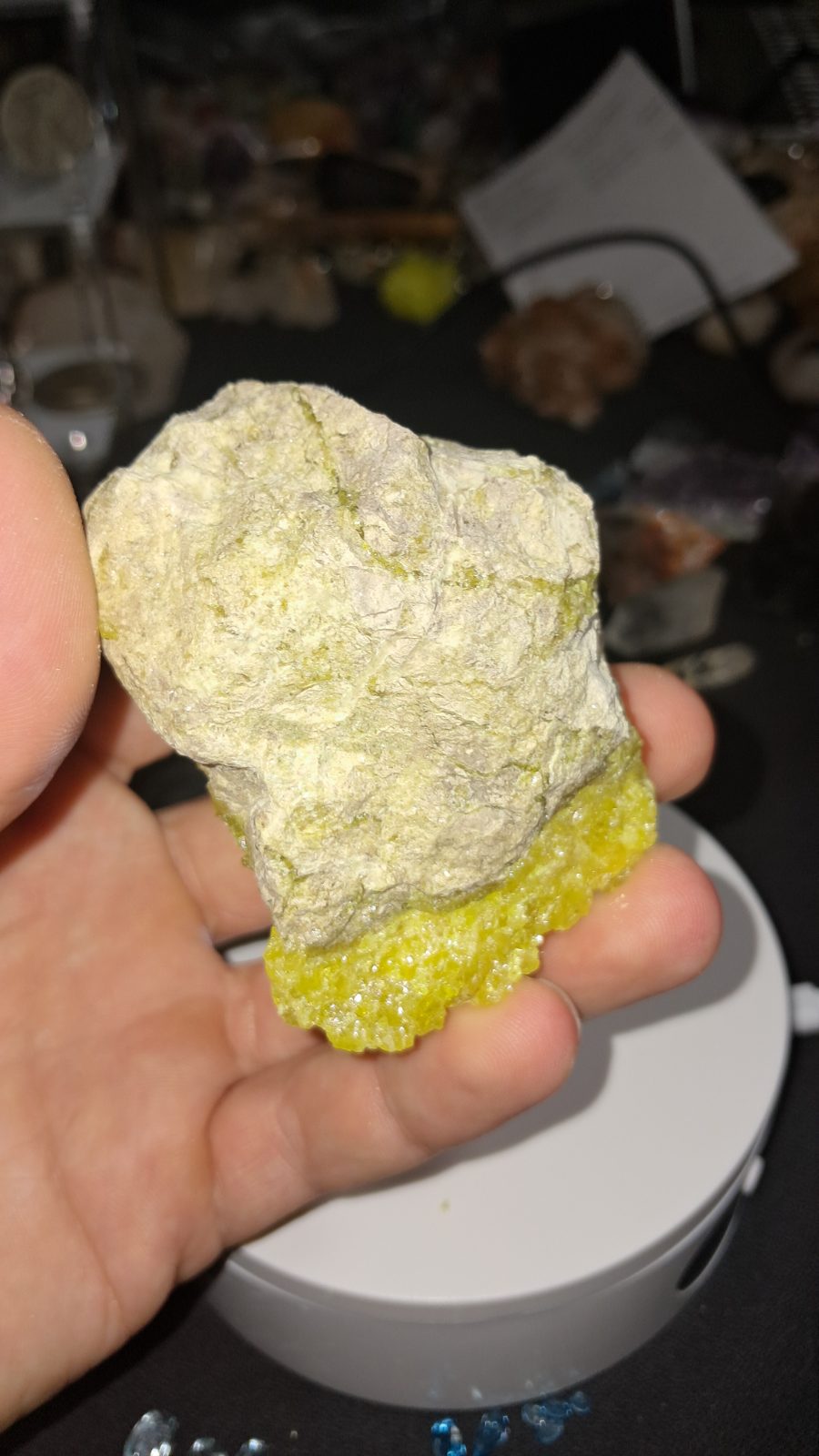 Native Sulfur Crystal Cluster Specimen