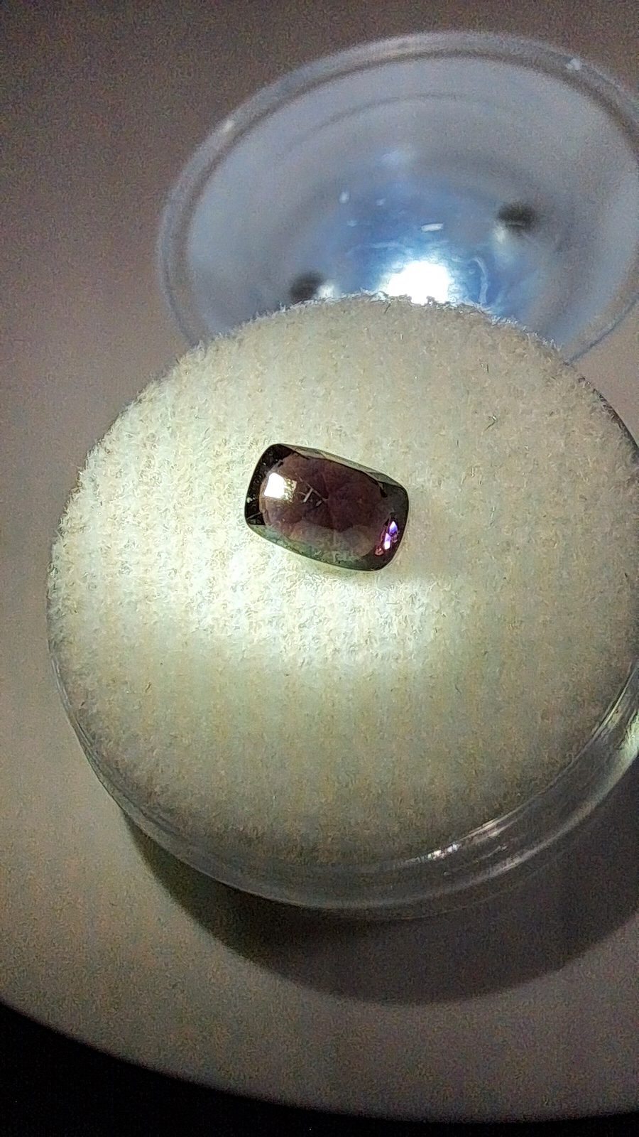 Burmese Red Purple Spinel Brilliant Facet Cushion