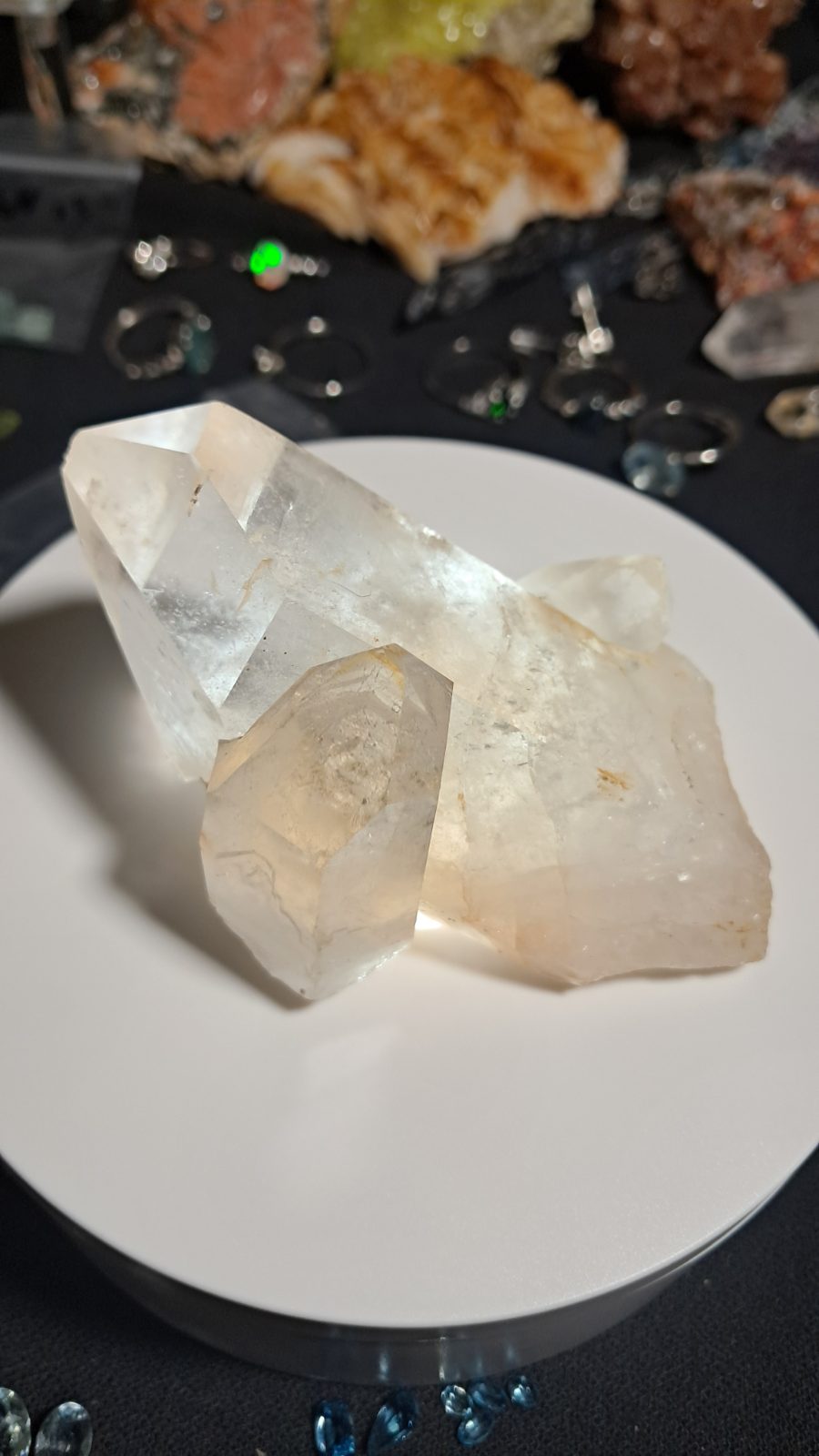 Water Clear Quartz Point Cluster 